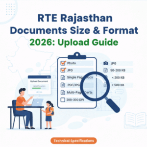 RTE-Rajasthan -Documents-Size &-Format-2026:-Upload-Guide