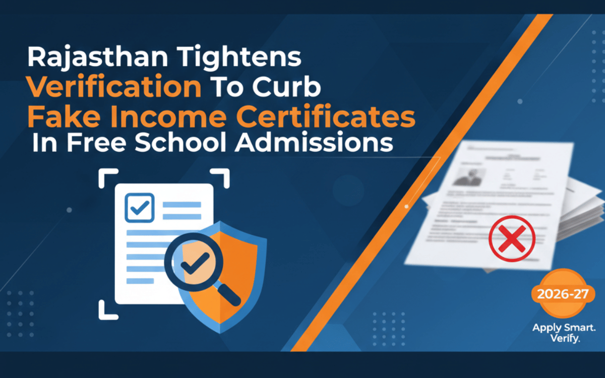 Rajasthan-Tightens-Verification-To-Curb-Fake-Income-Certificates-In-Free-School-Admissions