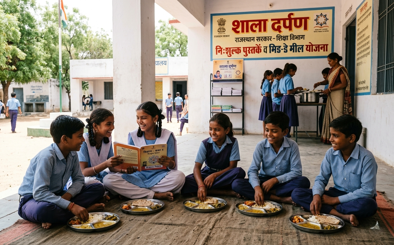 Shala Darpan + Mid-Day Meal + Free Books – Rajasthan Complete Guide